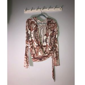 Free People wrap blouse